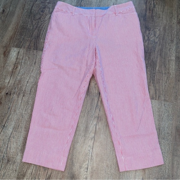 Talbots Perfect Crop Red& White Striped Size 8P Great Condition - Picture 5 of 12